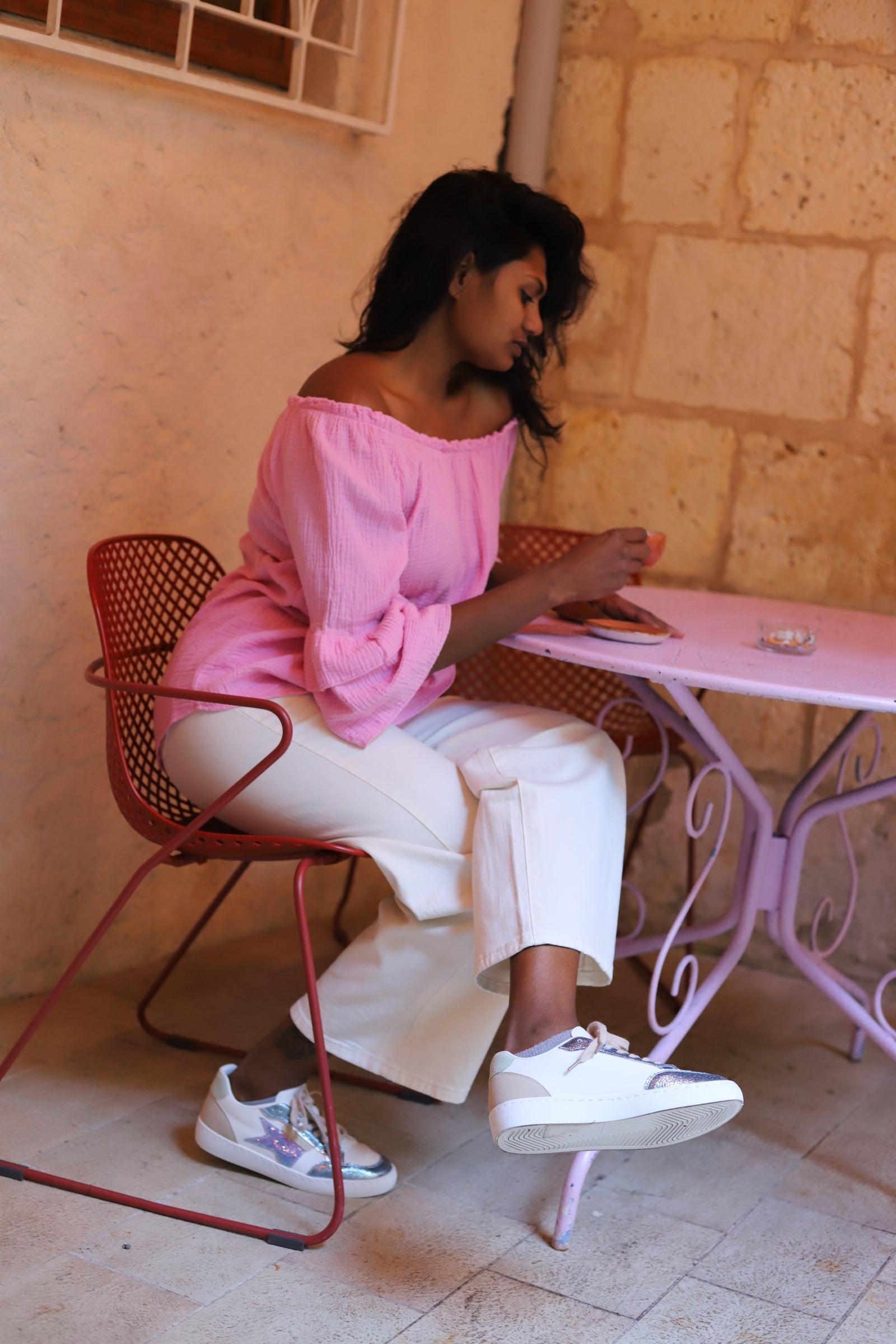 Blouse Femme Épaules Dénudées – Élégance et Confort en 100% Coton - beautifulshop - boutique femme sur Angoulême