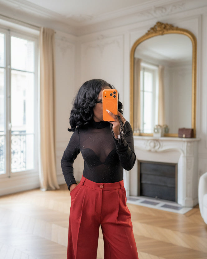 Body Noir Transparent Pailleté –Beautiful shop