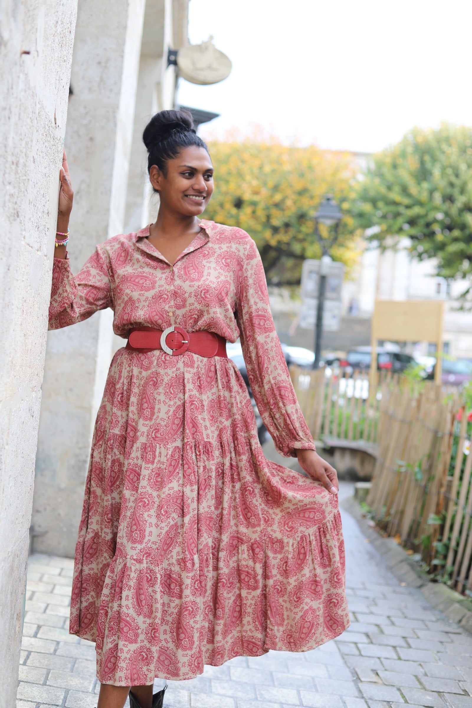 Ceinture rouge large femme – Simili cuir & boucle argent | Beautiful Shop