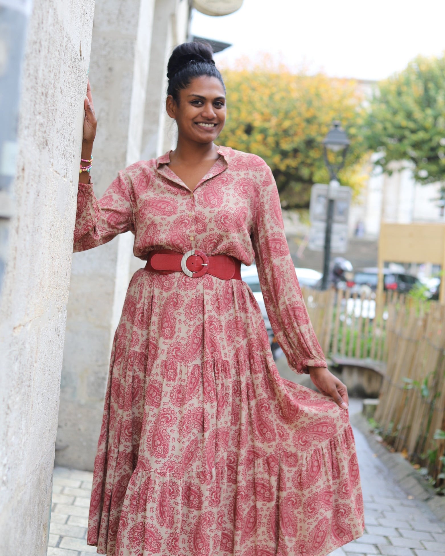 Ceinture rouge large femme – Simili cuir & boucle argent | Beautiful Shop