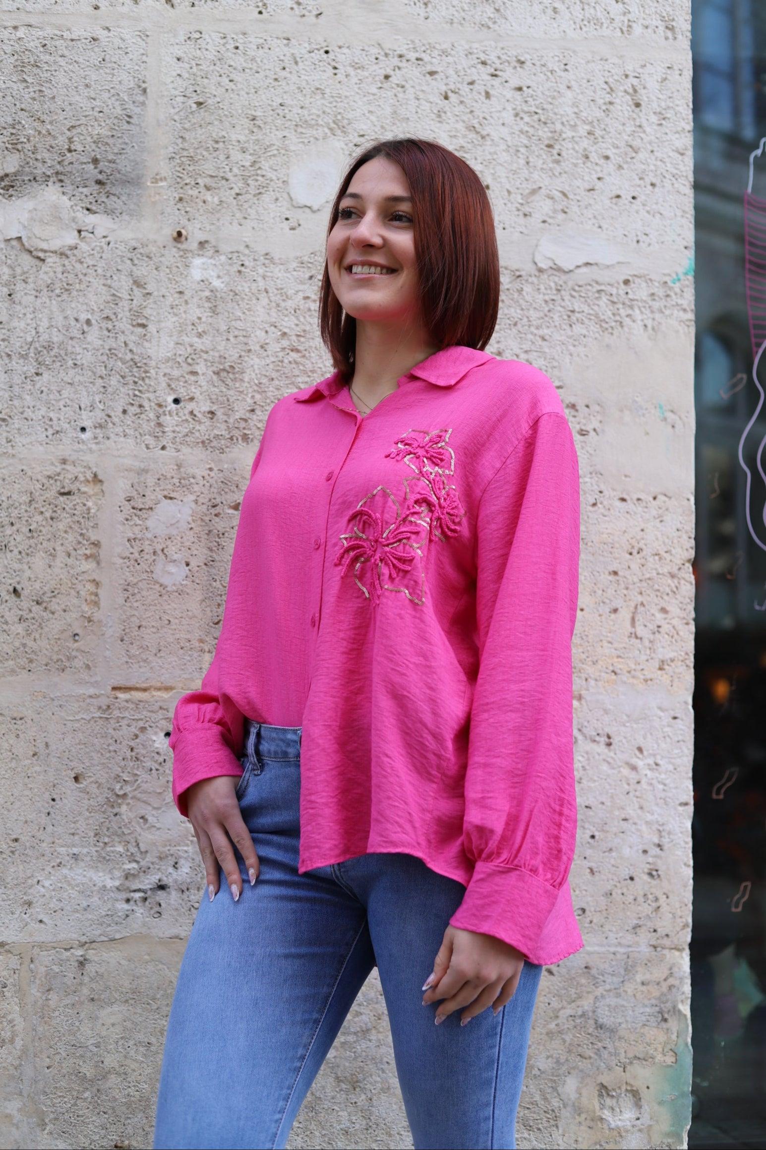 Chemise Fluide en Crêpe - beautifulshop - boutique de vêtements femmes sur Angoulême en Poitou Charente