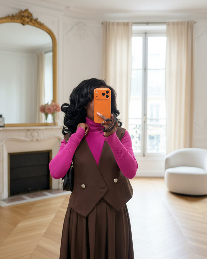 Gilet Croisé Café-beautifulshop