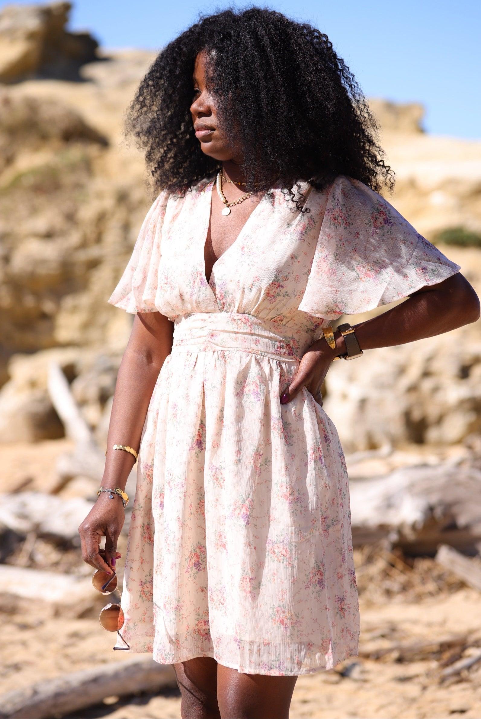 Robe Courte Imprimée – Douceur printanière et féminité - beautifulshop