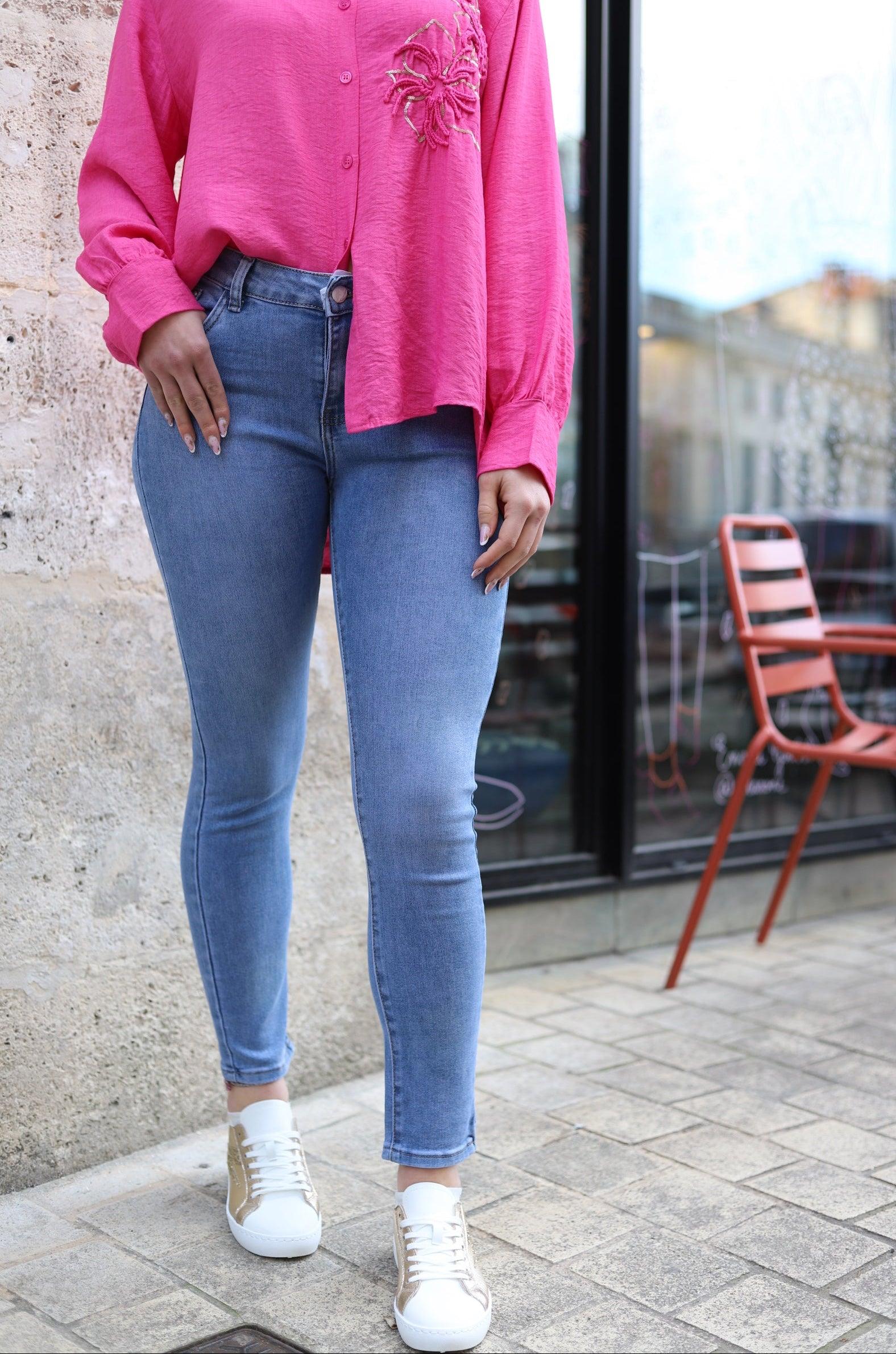 Jean Slim Taille Mi-Haute – Confort et Élégance - beautifulshop - boutique femme sur Angoulême