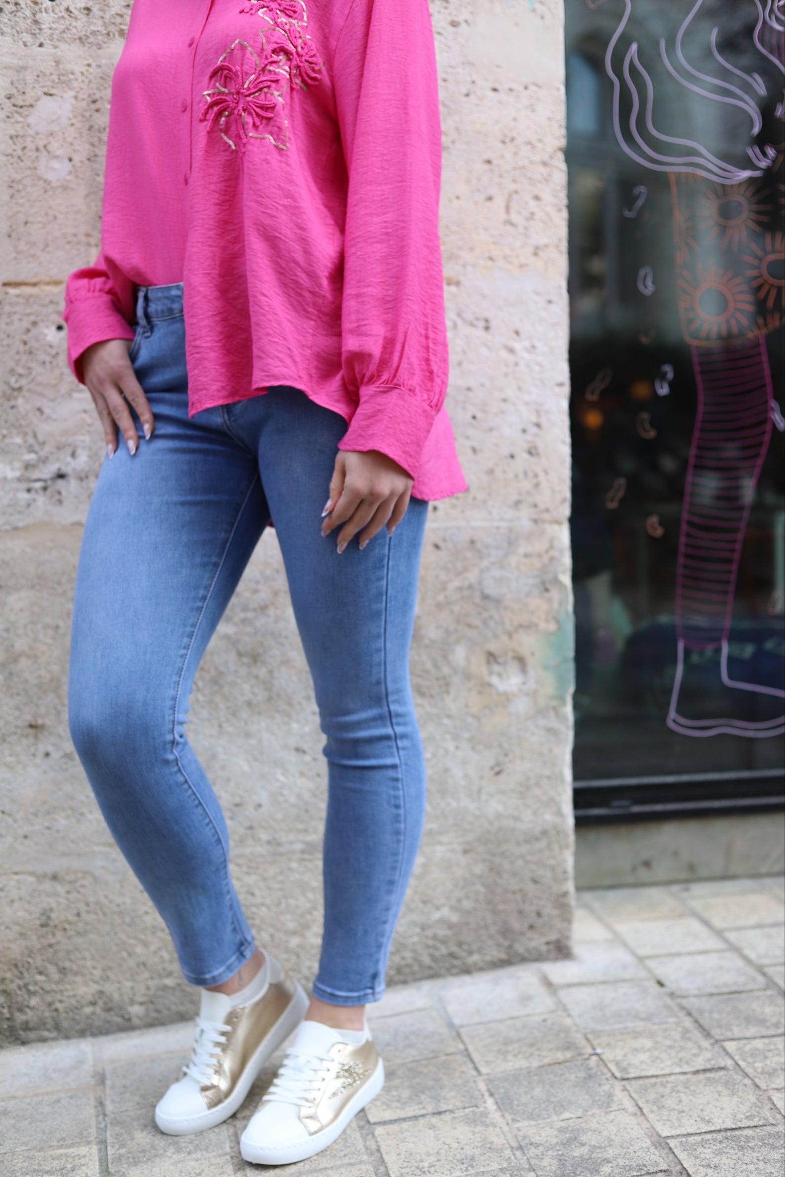 Jean Slim Taille Mi-Haute – Confort et Élégance - beautifulshop - boutique femme sur Angoulême