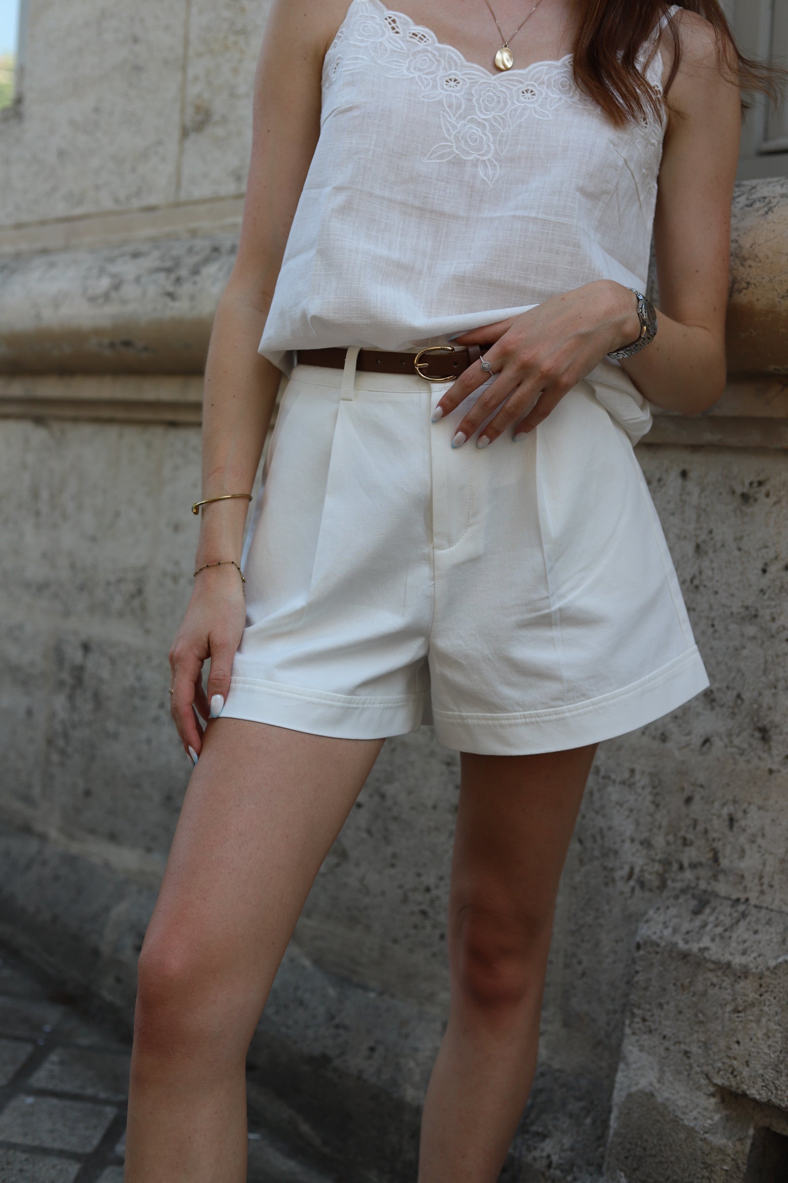 Débardeur en coton brodé-beautifulshop