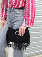 Sac à bandoulière frangé kaki – Esprit bohème chic-beautifulshop-boutique- Angoulême