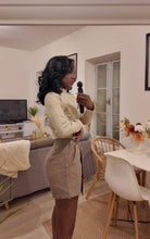 Jupe-short femme – Motif chevron marron-beautifulshop