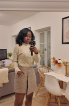 Jupe-short femme – Motif chevron marron-beautifulshop