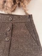 Jupe-short femme – Motif chevron marron-beautifulshop