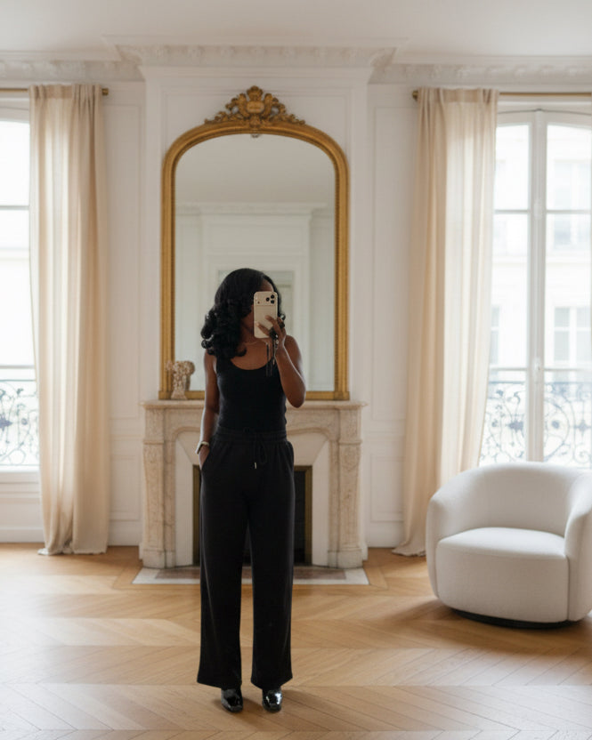 Pantalon Jogging Femme Élégant et Confortable – Coupe Droite & Taille Cordon-beautifulshop