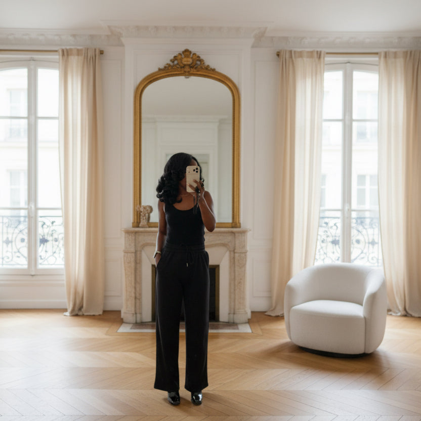 Pantalon Jogging Femme Élégant et Confortable – Coupe Droite & Taille Cordon-beautifulshop