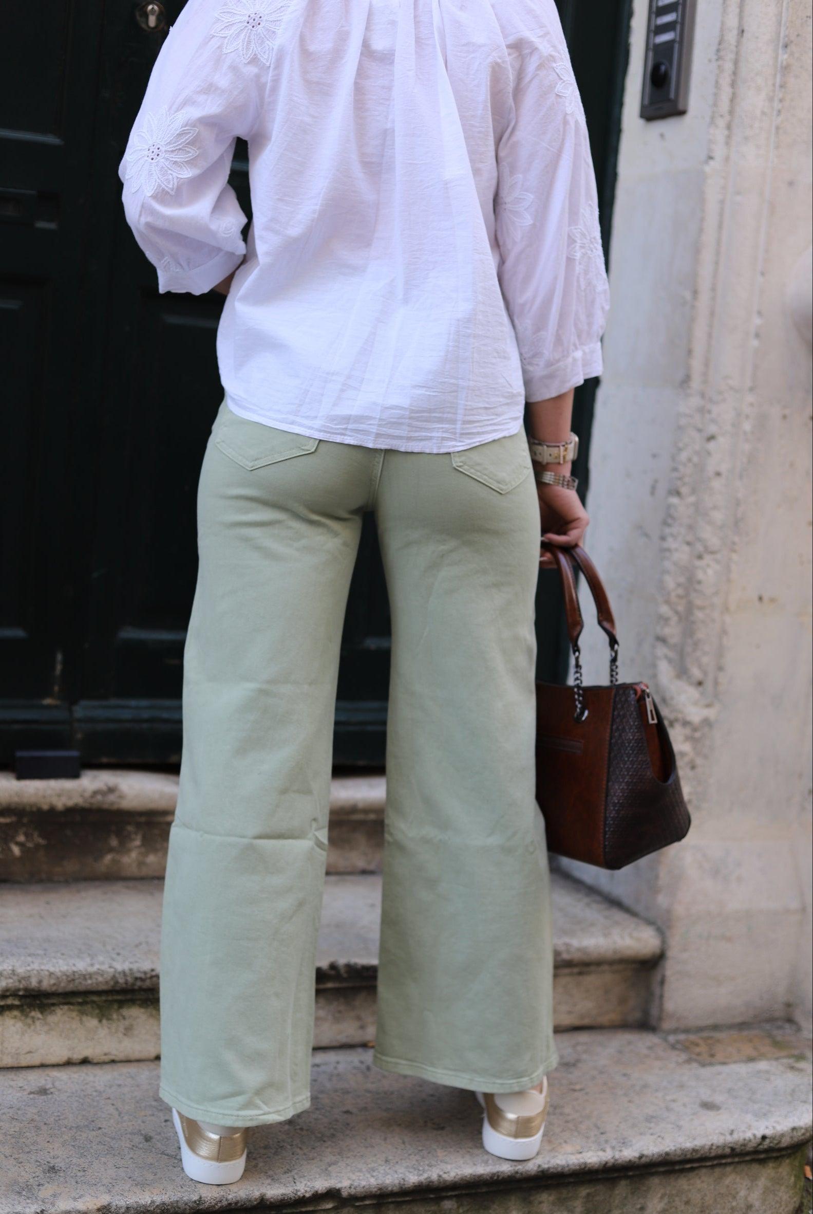 Pantalon Taille Haute Évasé – Élégance et Confort Rétro - beautifulshop - boutique femme sur Angoulême