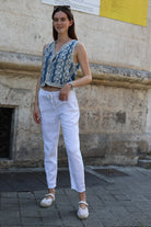 Pantalon décontracté en coton-lin – Confort et style au naturel-beautifulshop