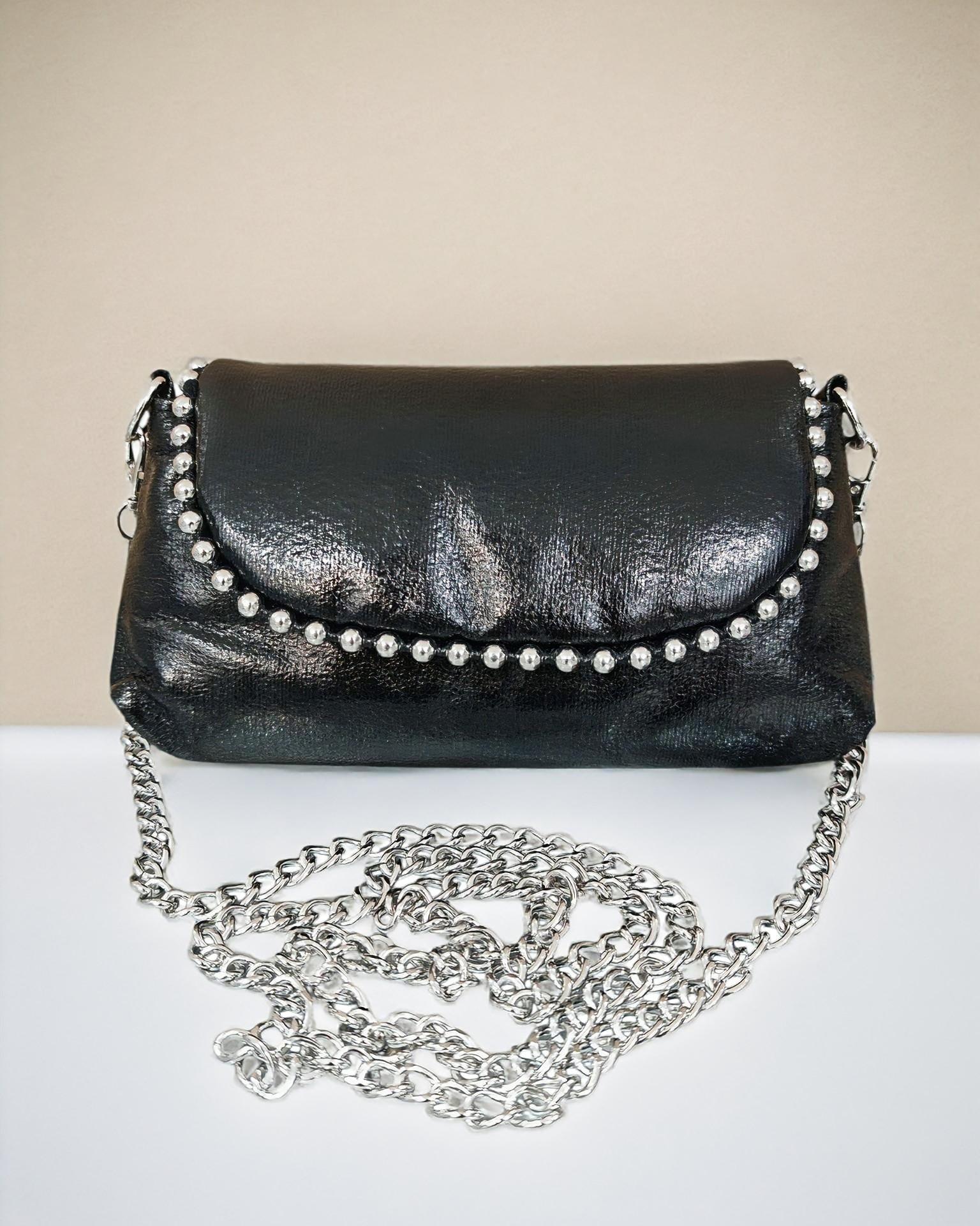 Petit Sac à Bandoulière Irisé avec Chaîne-beautifulshop