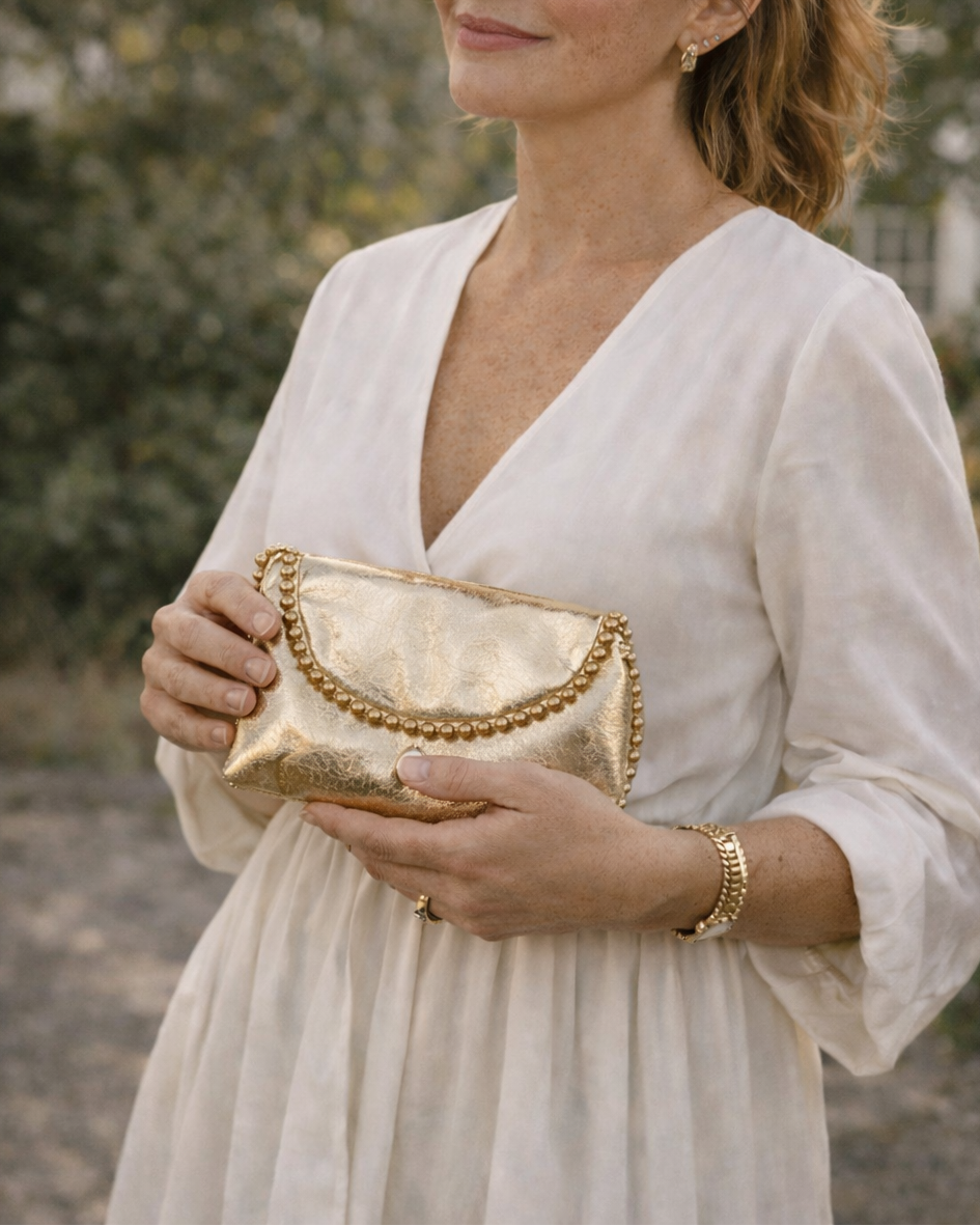 Petit Sac à Bandoulière Irisé avec Chaîne-beautifulshop