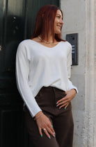 Pull Col V– Coupe Oversize-beautifulshop