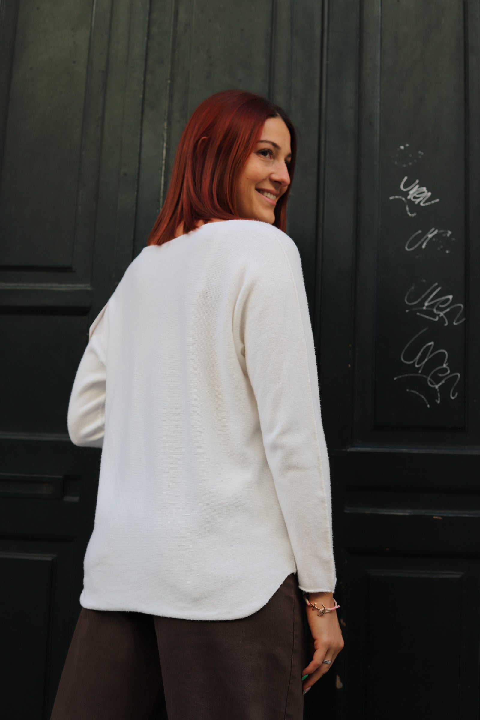 Pull Col V– Coupe Oversize-beautifulshop