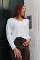 Pull Col V– Coupe Oversize-beautifulshop