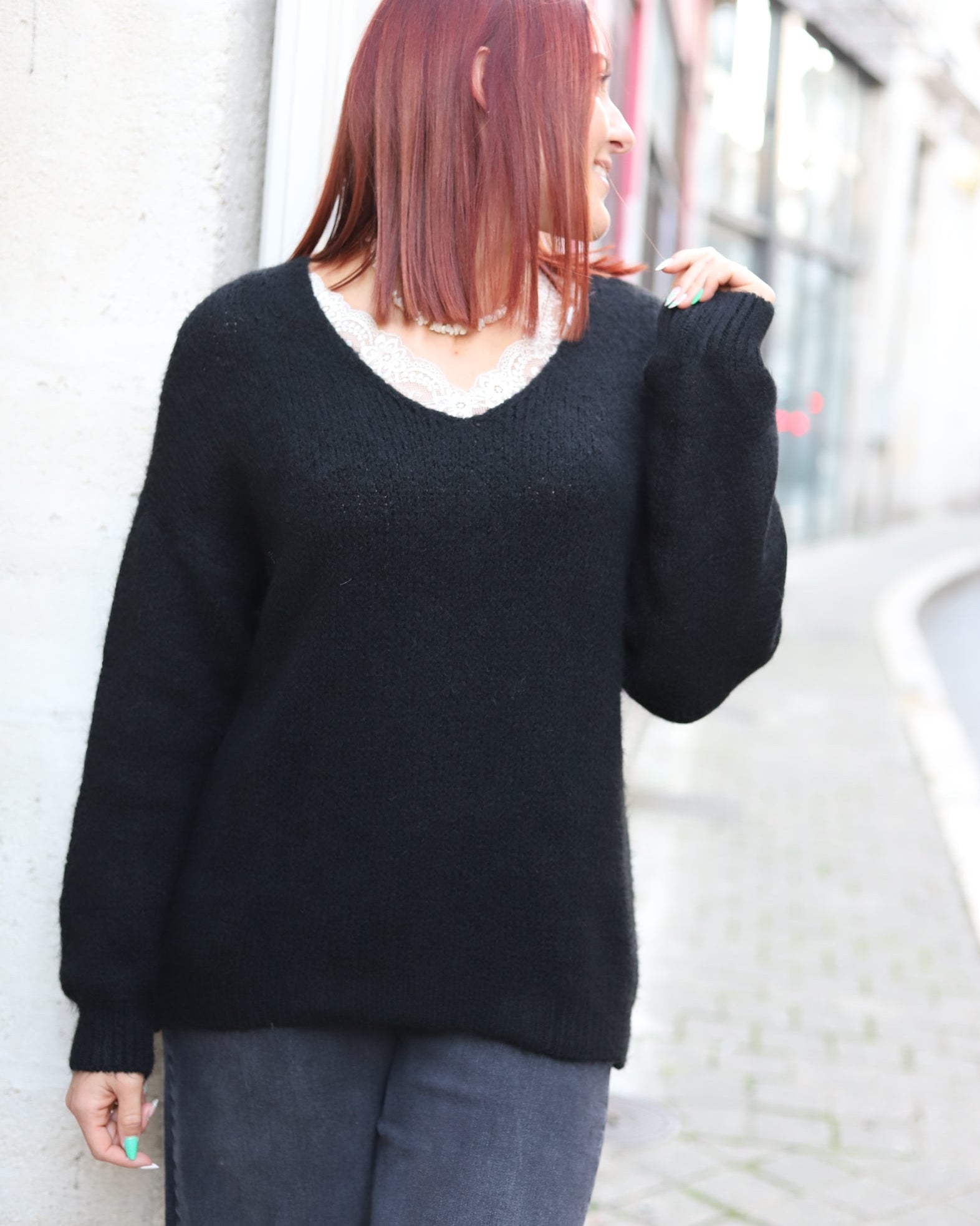 Pull col V – Douceur & confort au quotidien- beautifulshop