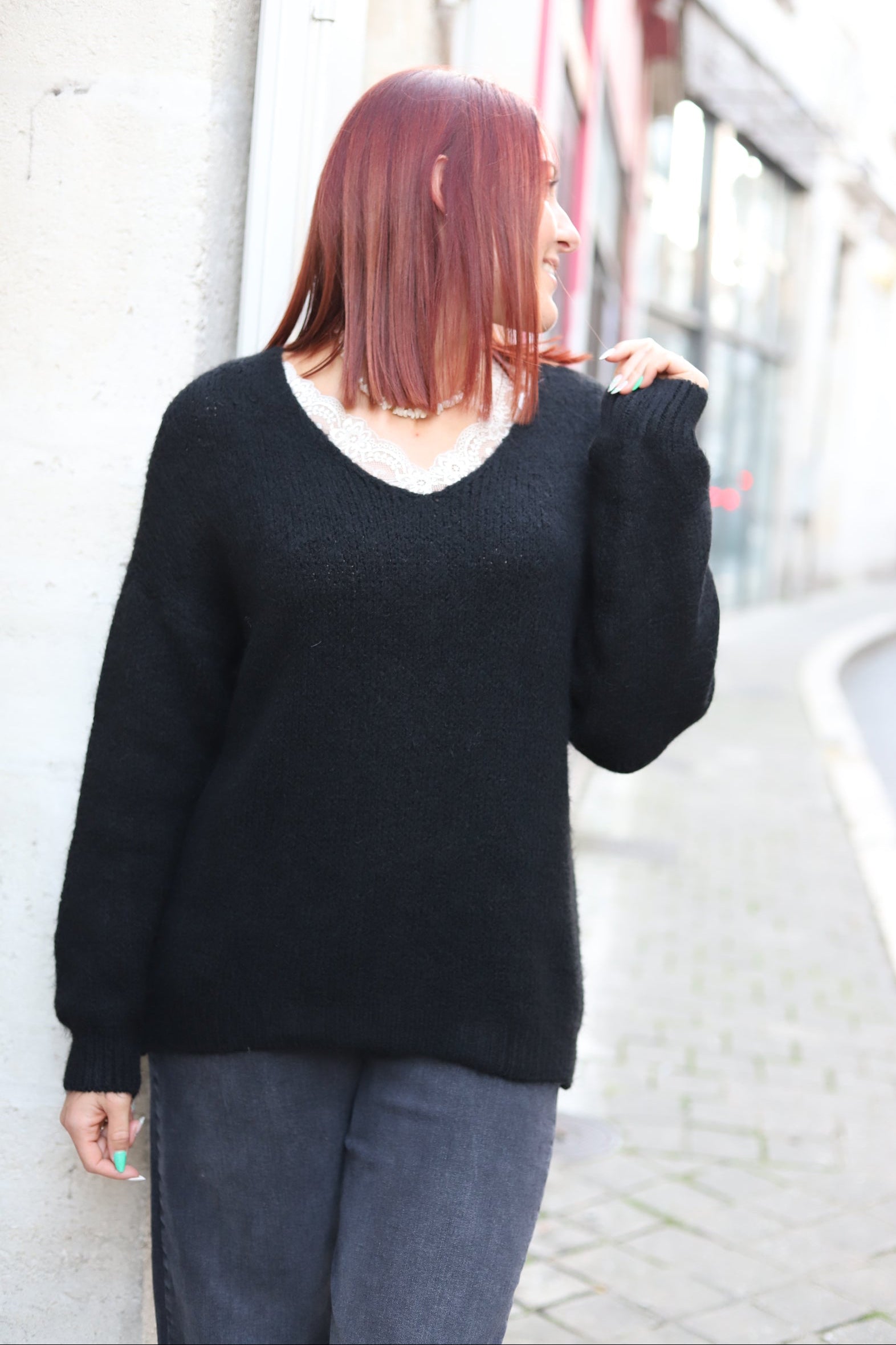 Pull col V – Douceur & confort au quotidien- beautifulshop