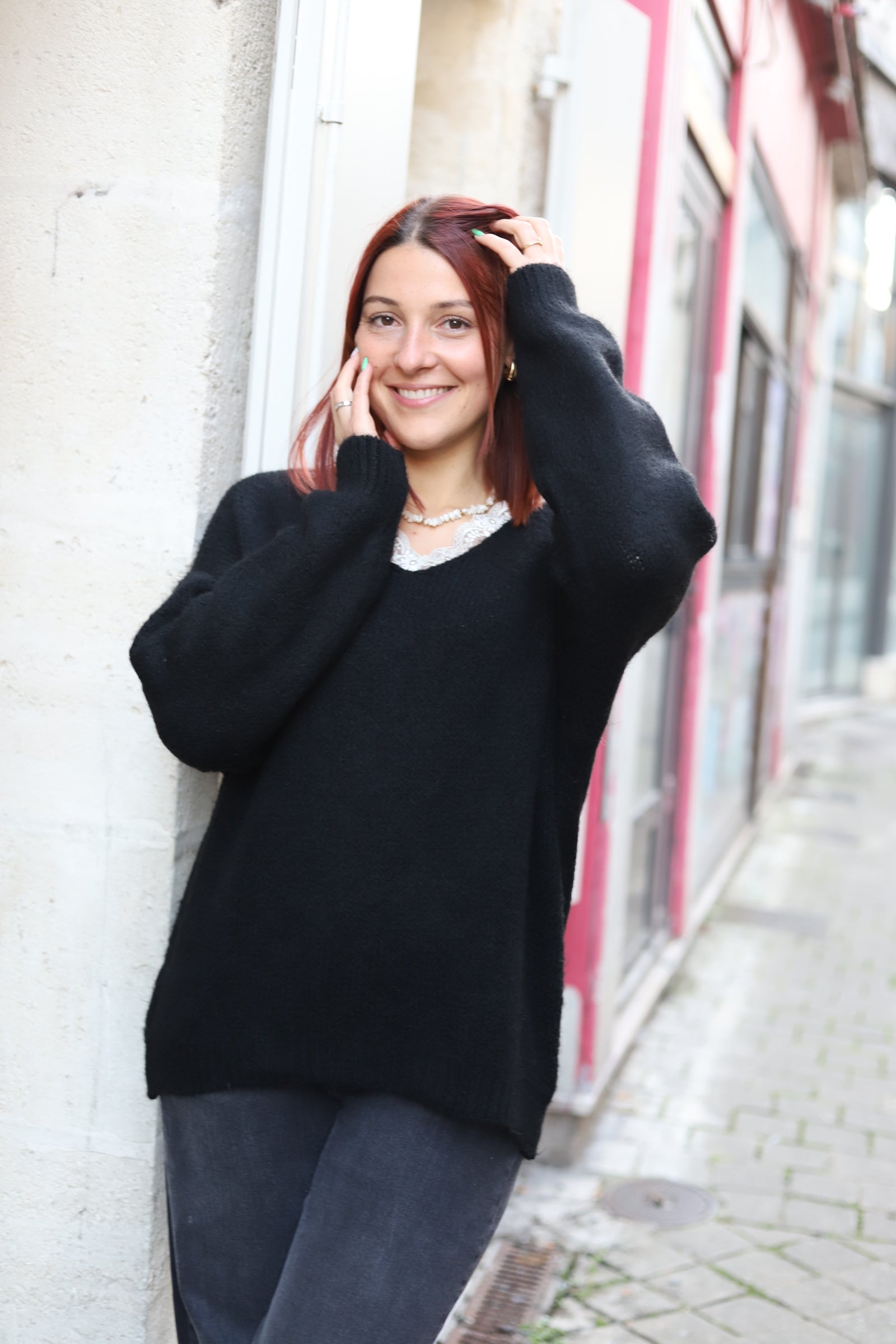 Pull col V – Douceur & confort au quotidien- beautifulshop