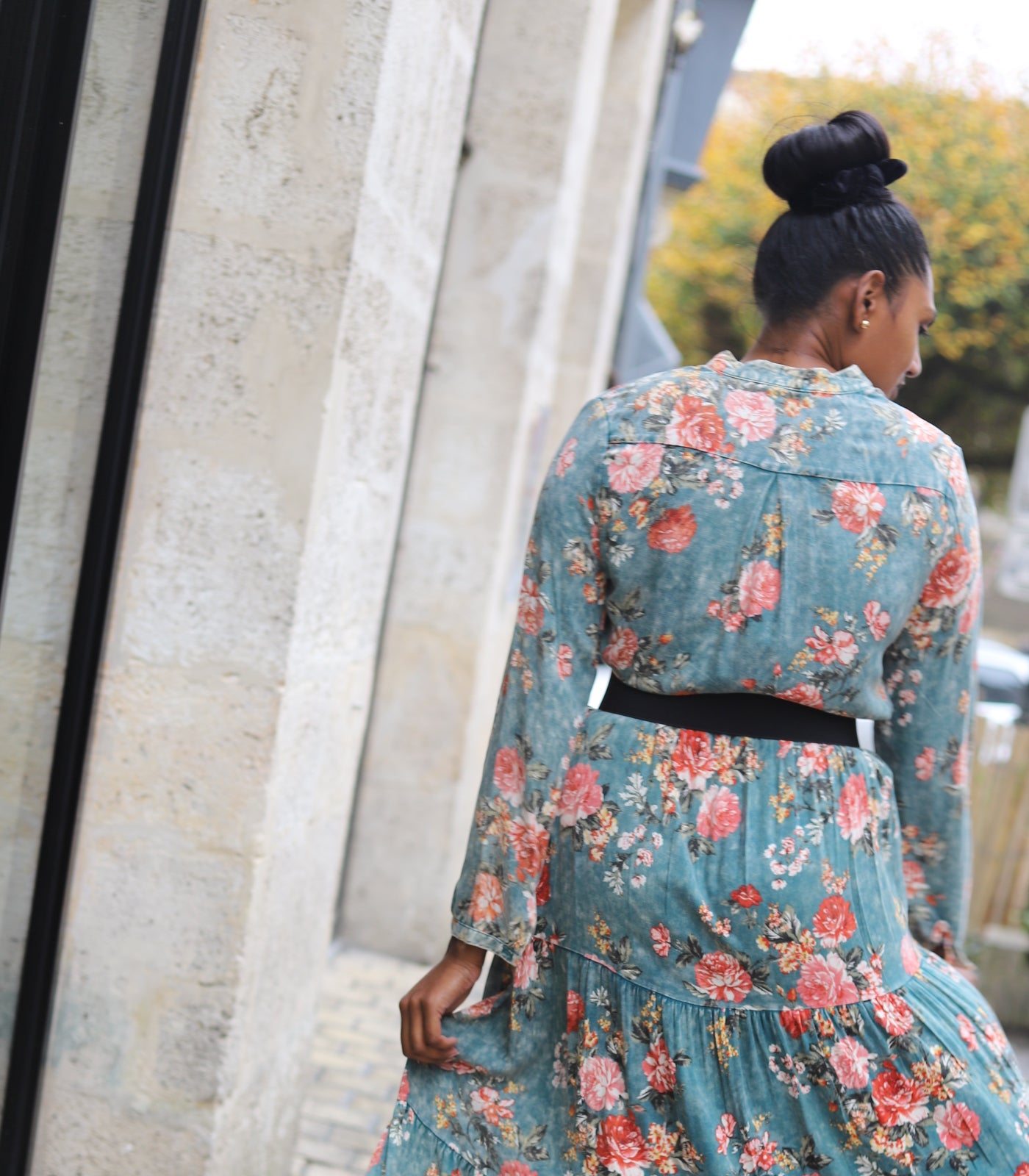 Robe Longue Chemise Imprimée Fleurie – beautifulshop