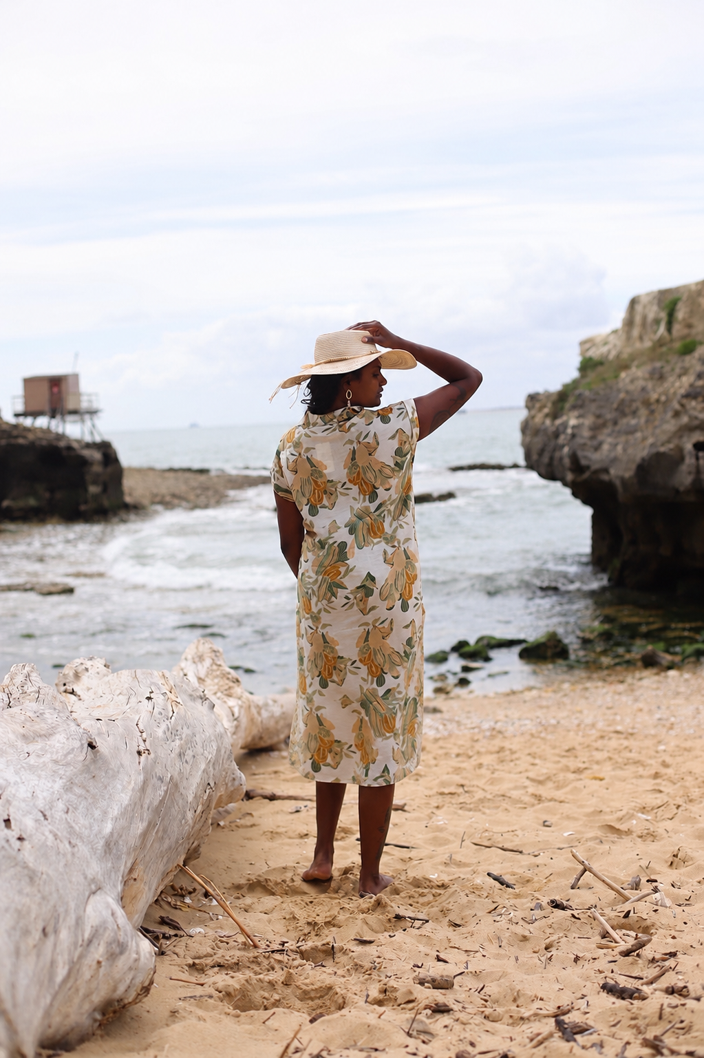 Robe chemise mi-longue imprimée