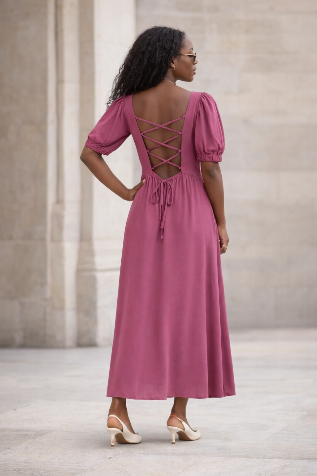 Robe longue dos nue