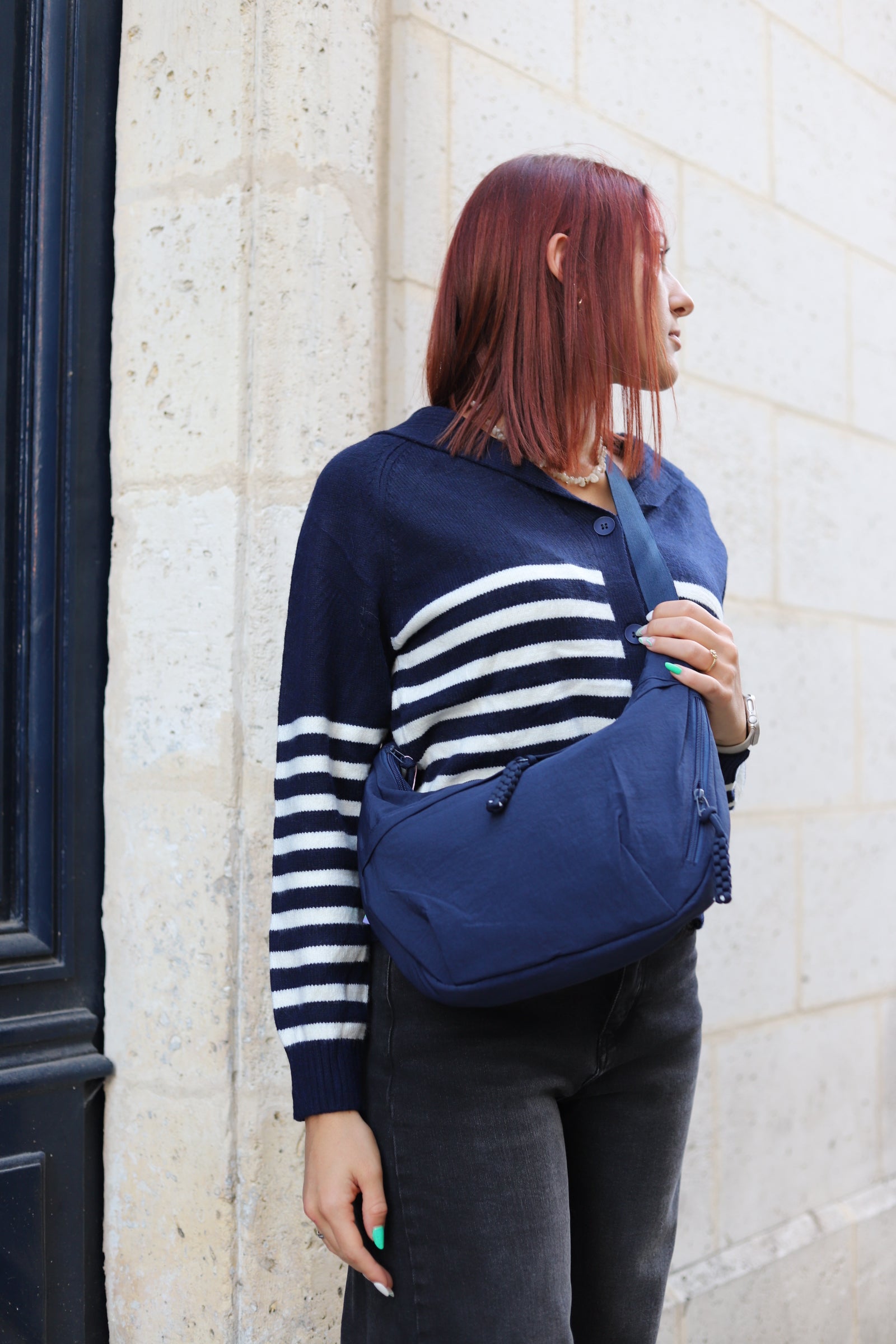 Sac à Bandoulière Bleu Marine-beautifulshop