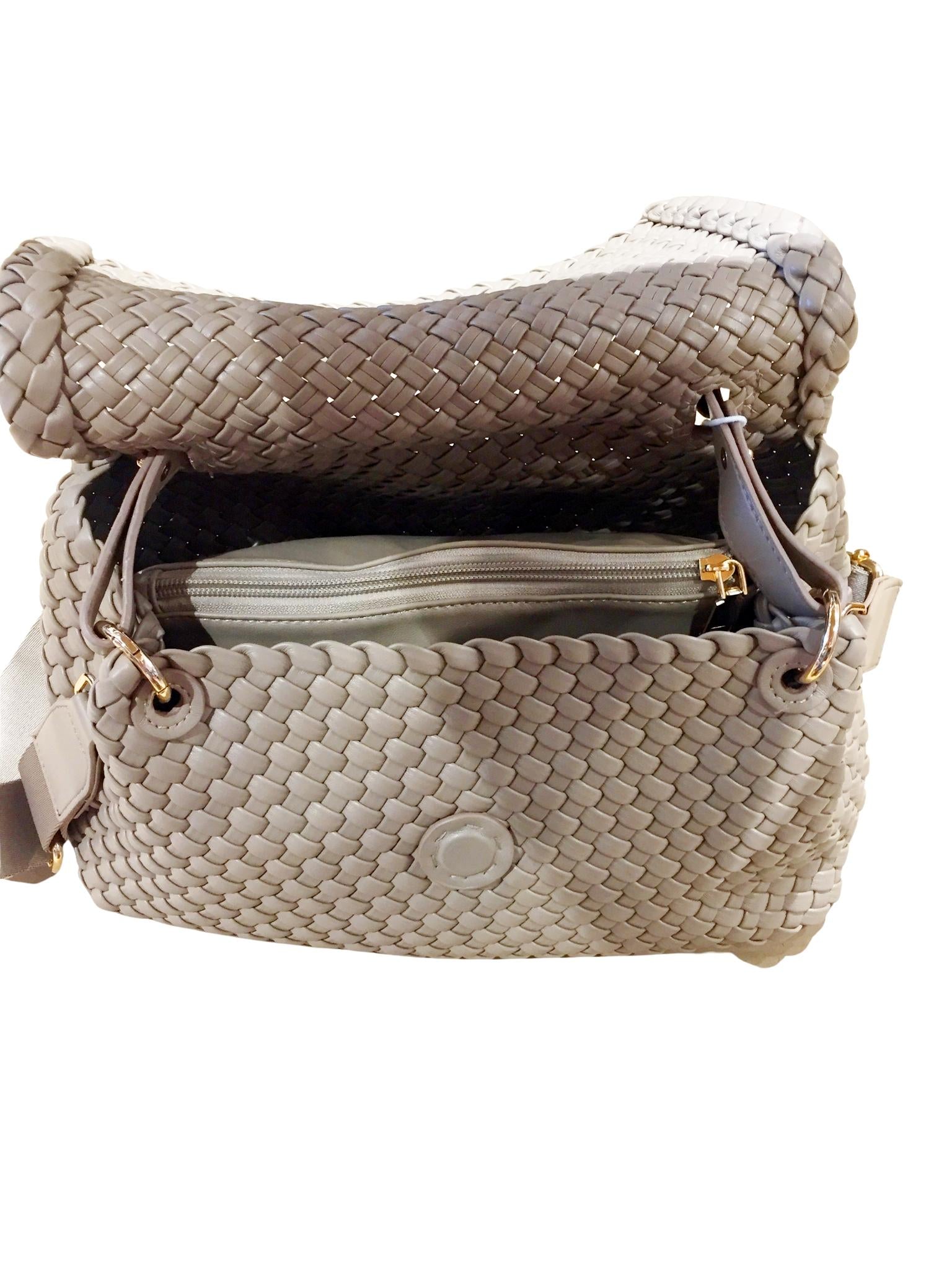 Sac à Bandoulière Tressé Beige – Élégance & Praticité au Quotidien