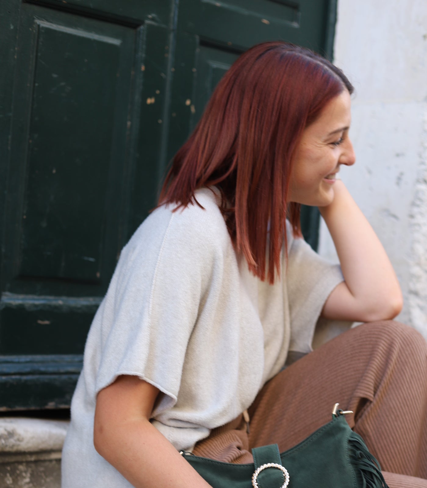 Sac à bandoulière frangé kaki – Esprit bohème chic-beautifulshop-boutique- Angoulême