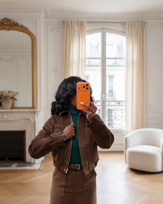 Veste Bomber Velours Café-beautifulshop