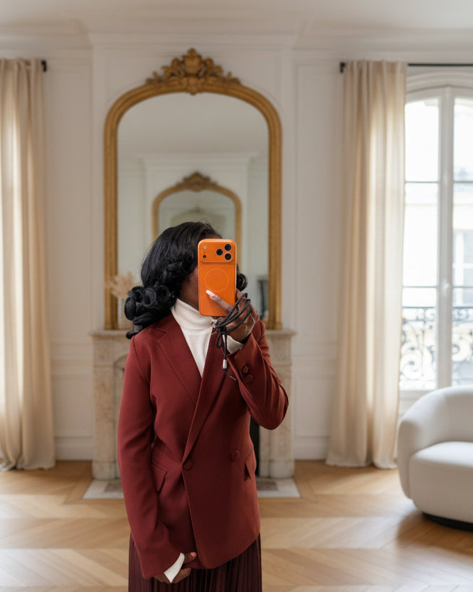 Veste Croisée Rouge Bordeaux – beautifulshop