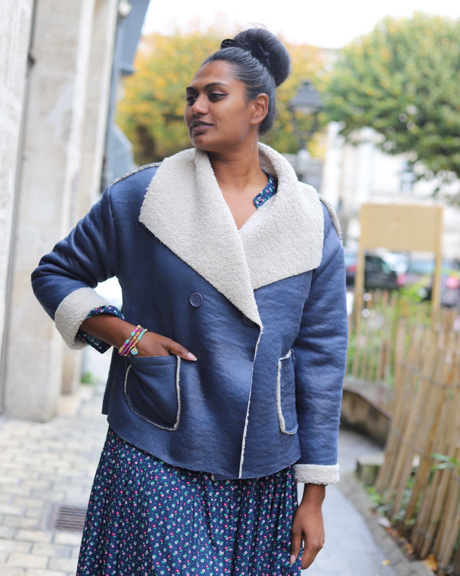 Veste aviateur femme kaki oversize – Doublure sherpa chaude | Beautiful Shop