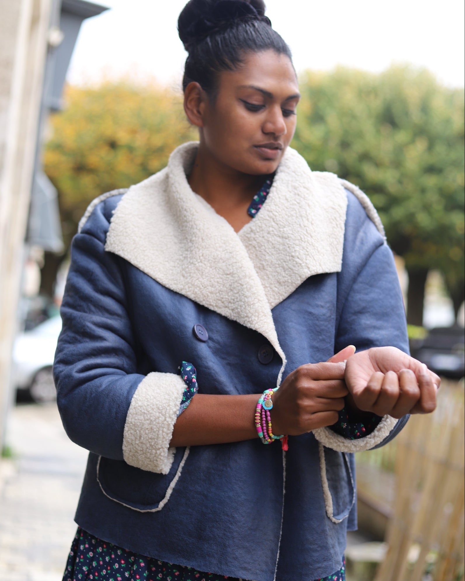 Veste aviateur femme kaki oversize – Doublure sherpa chaude | Beautiful Shop