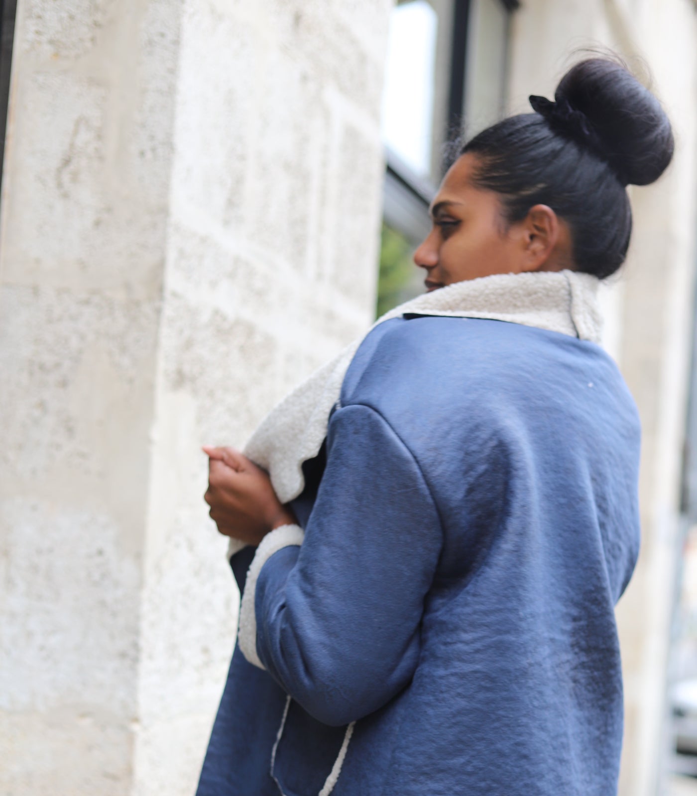 Veste aviateur femme kaki oversize – Doublure sherpa chaude | Beautiful Shop