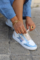 Basket Femme Étoile Bleue Pailletée - beautifulshop
