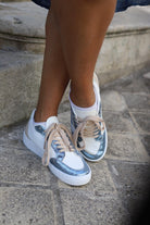 Basket Femme Étoile Bleue Pailletée - beautifulshop