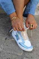 Basket Femme Étoile Bleue Pailletée - beautifulshop