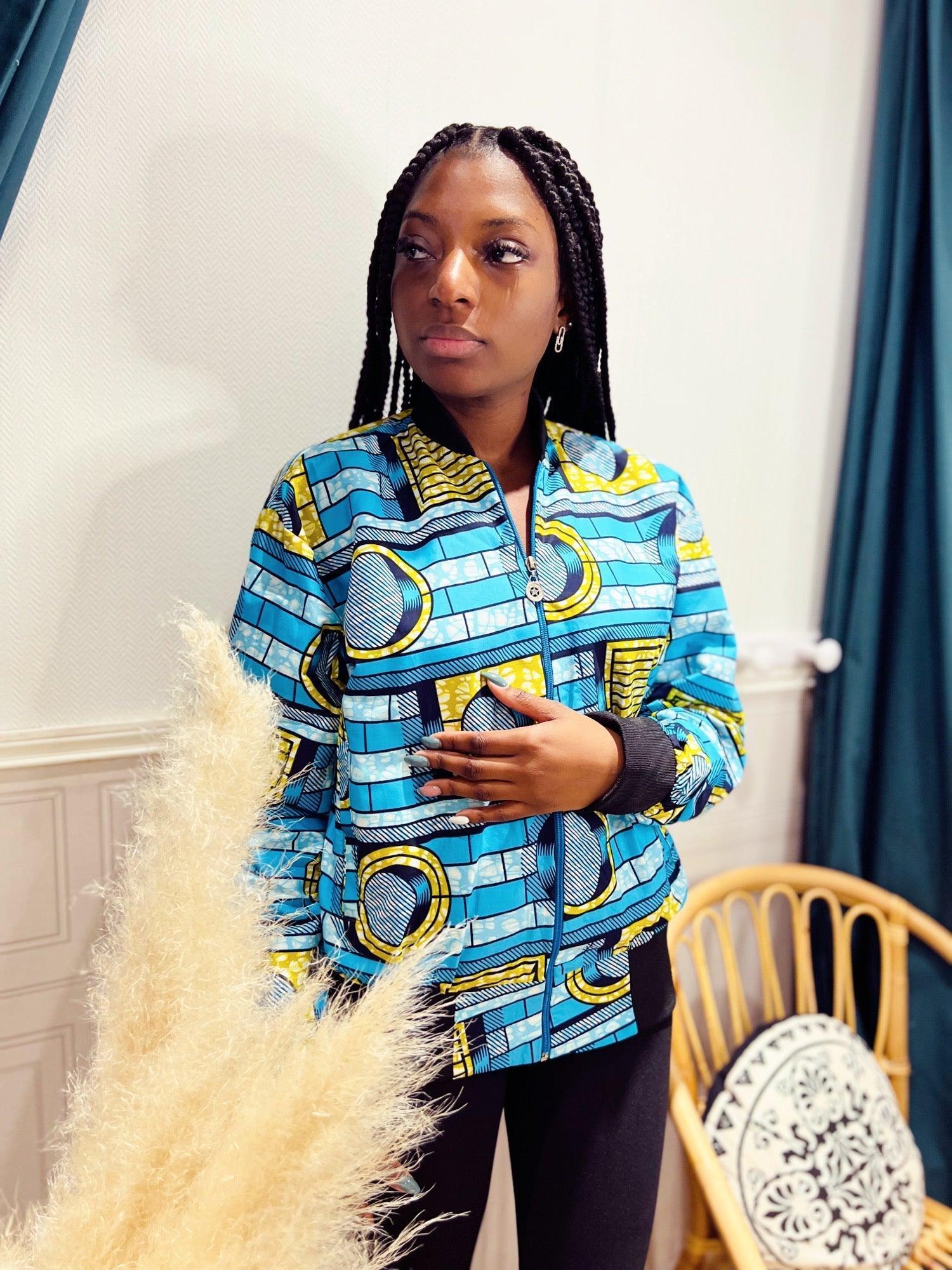 Bombers en wax bleu - beautifulshop