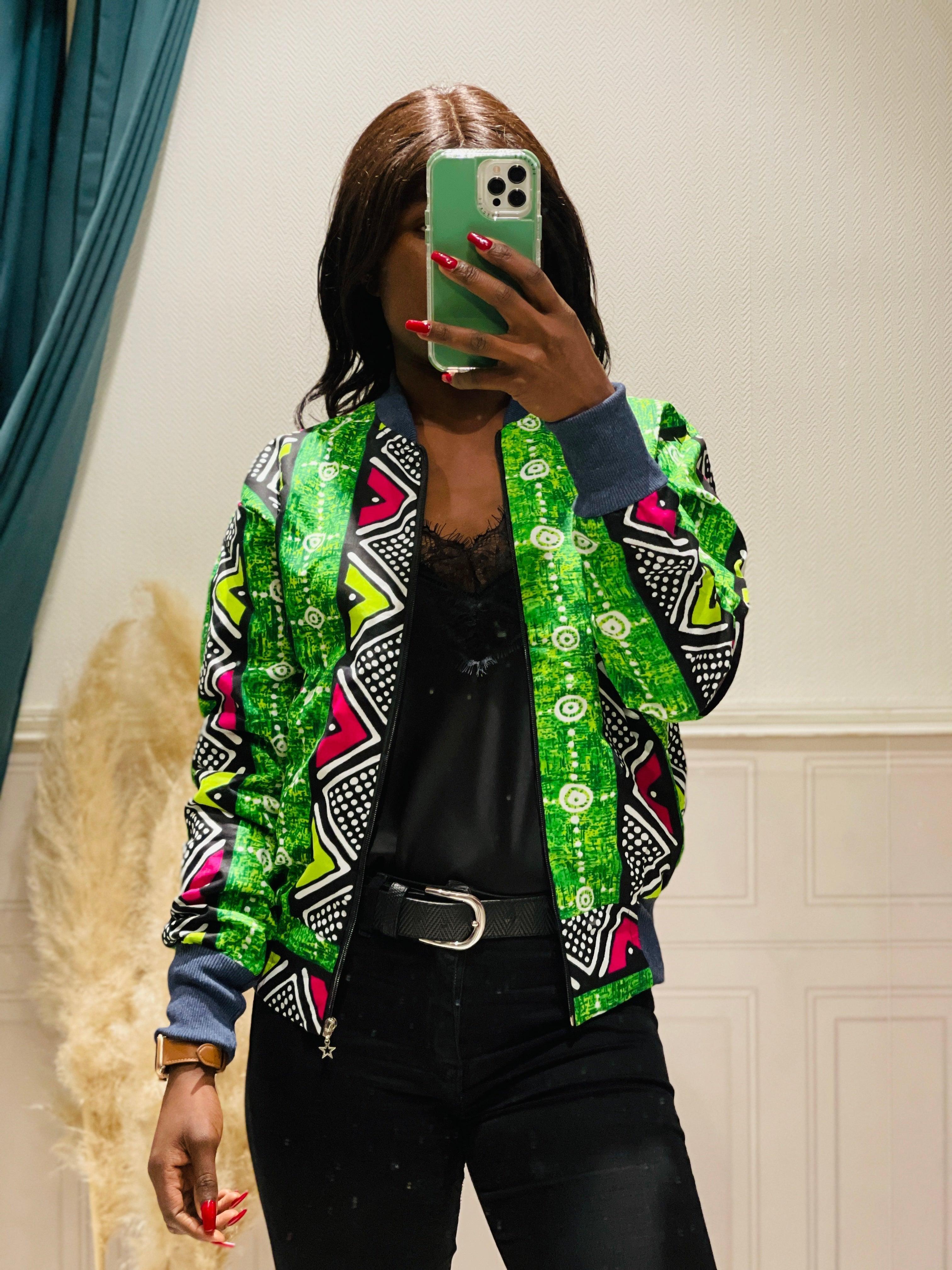 Bombers en wax vert - beautifulshop