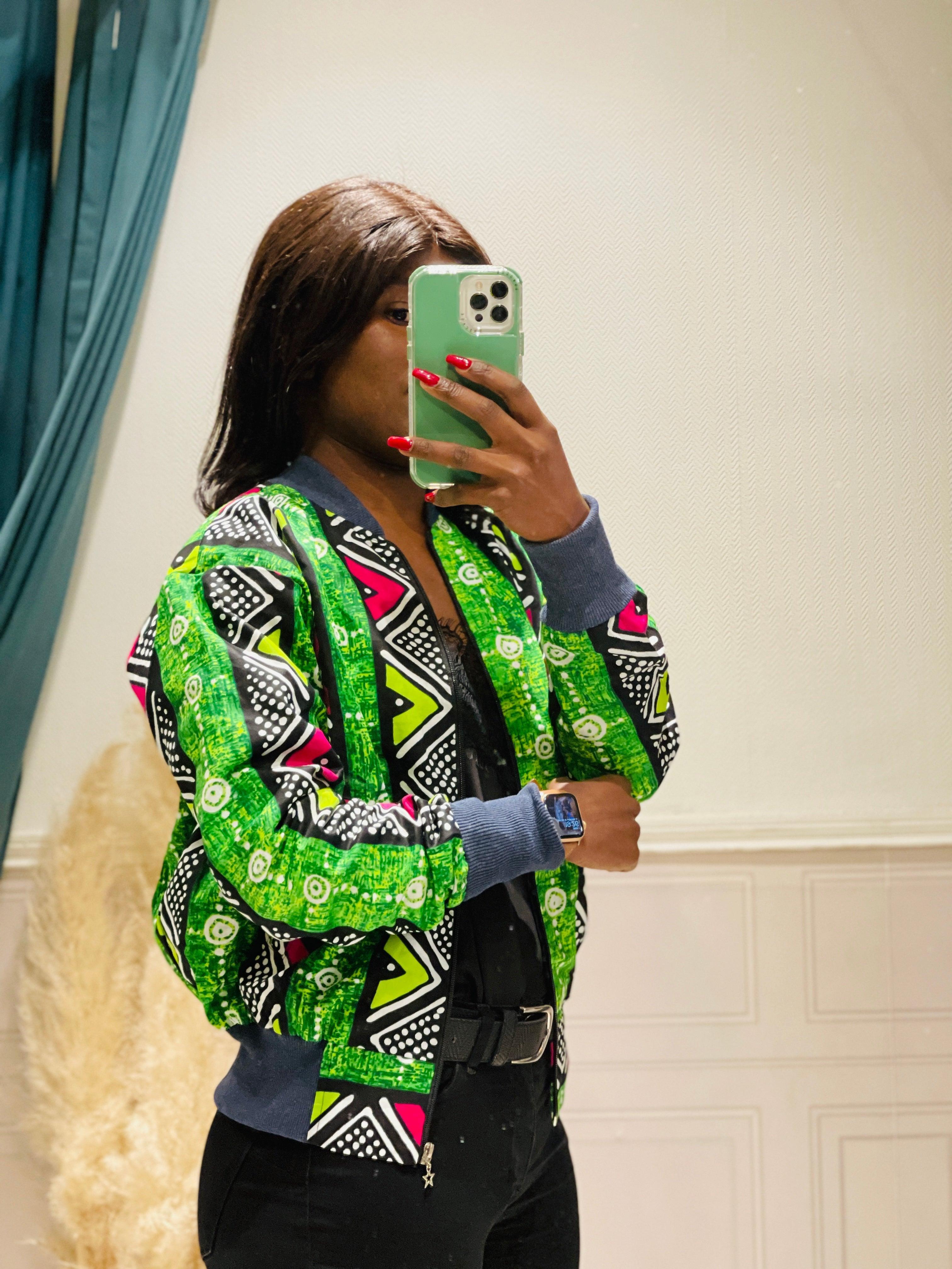 Bombers en wax vert - beautifulshop