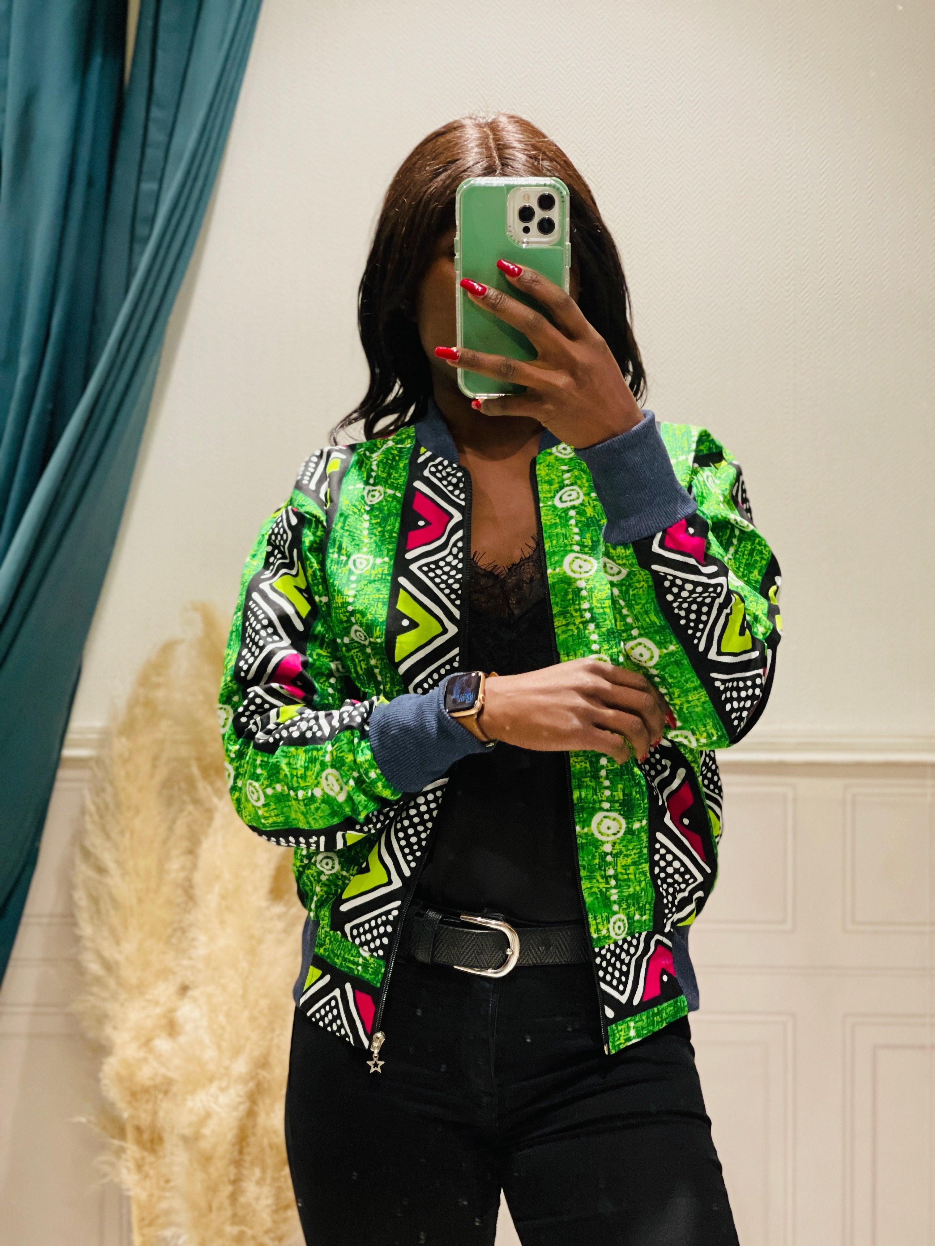 Bombers en wax vert - beautifulshop