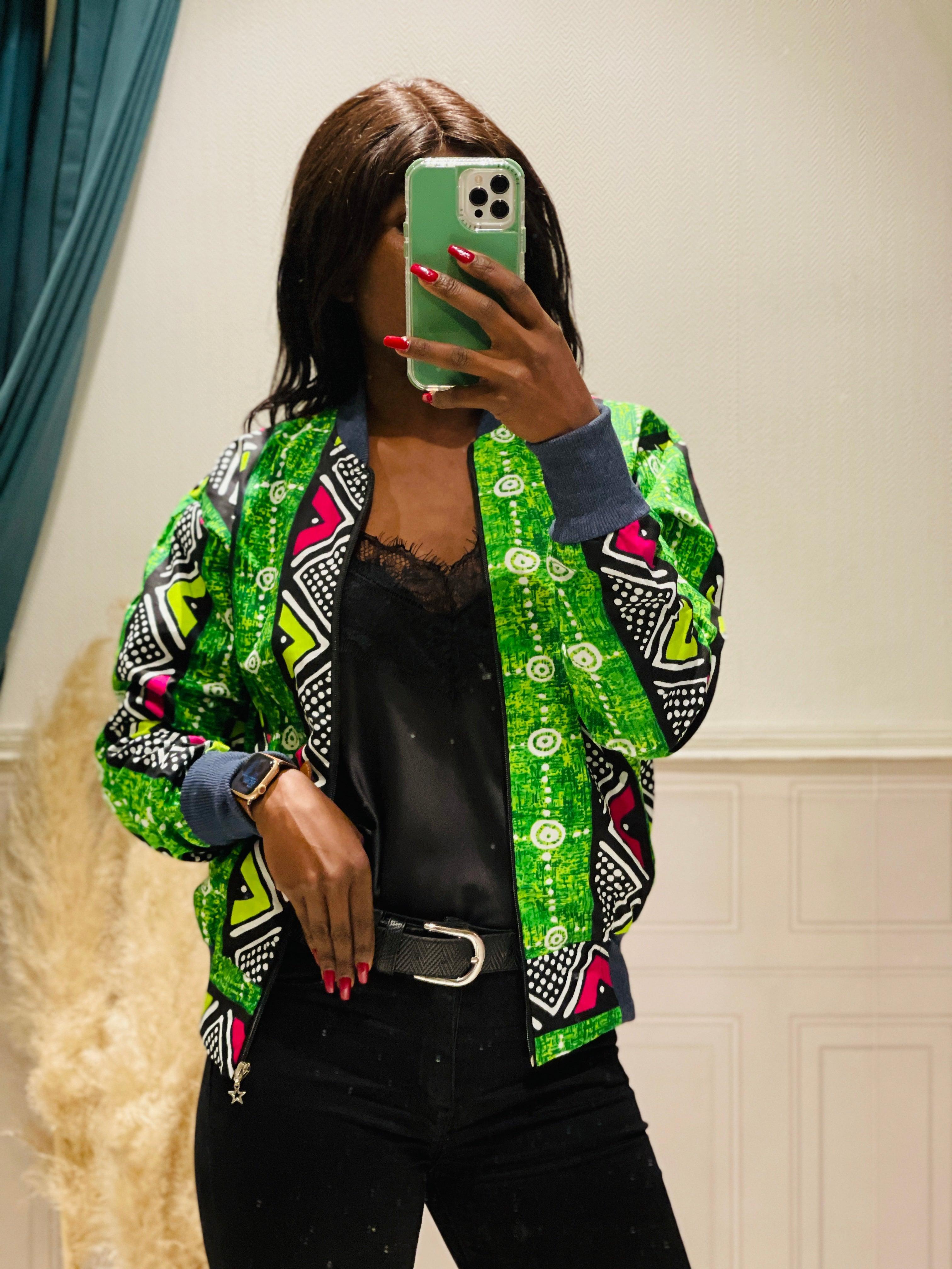 Bombers en wax vert - beautifulshop