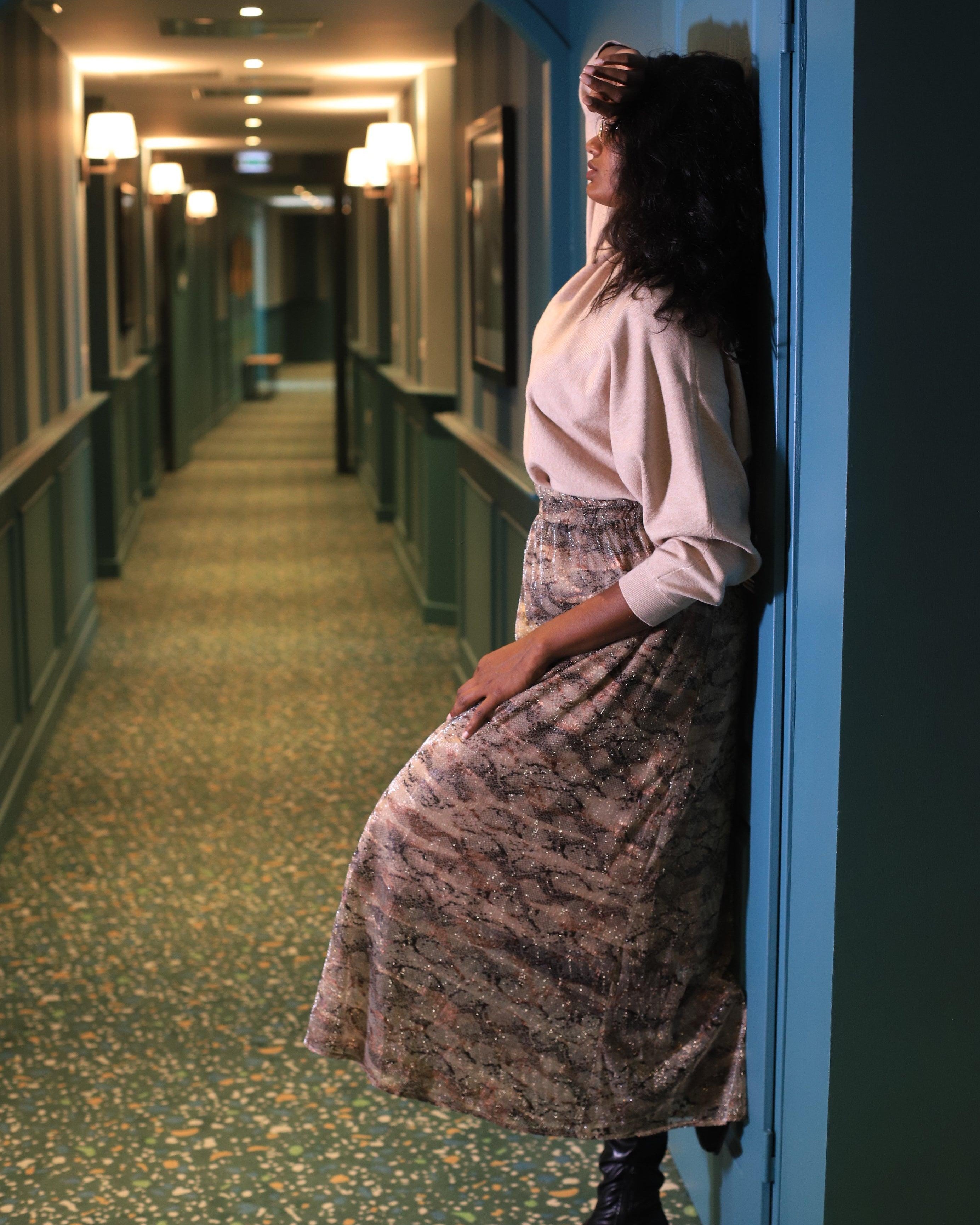 Bottes Noires en Simili Cuir à Petit Talon Carré - beautifulshop