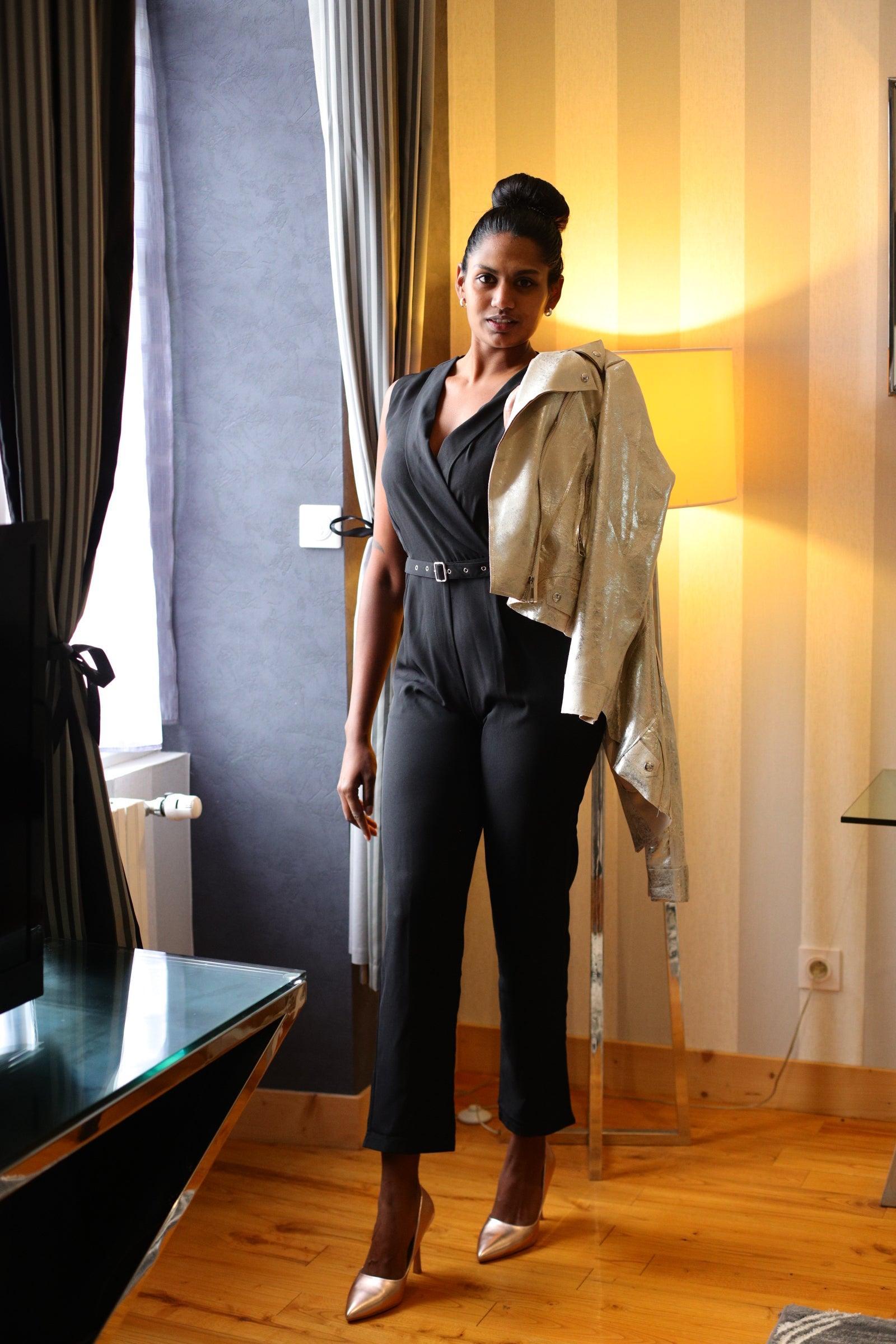 Combinaison Élégante avec Ceinture - beautifulshop