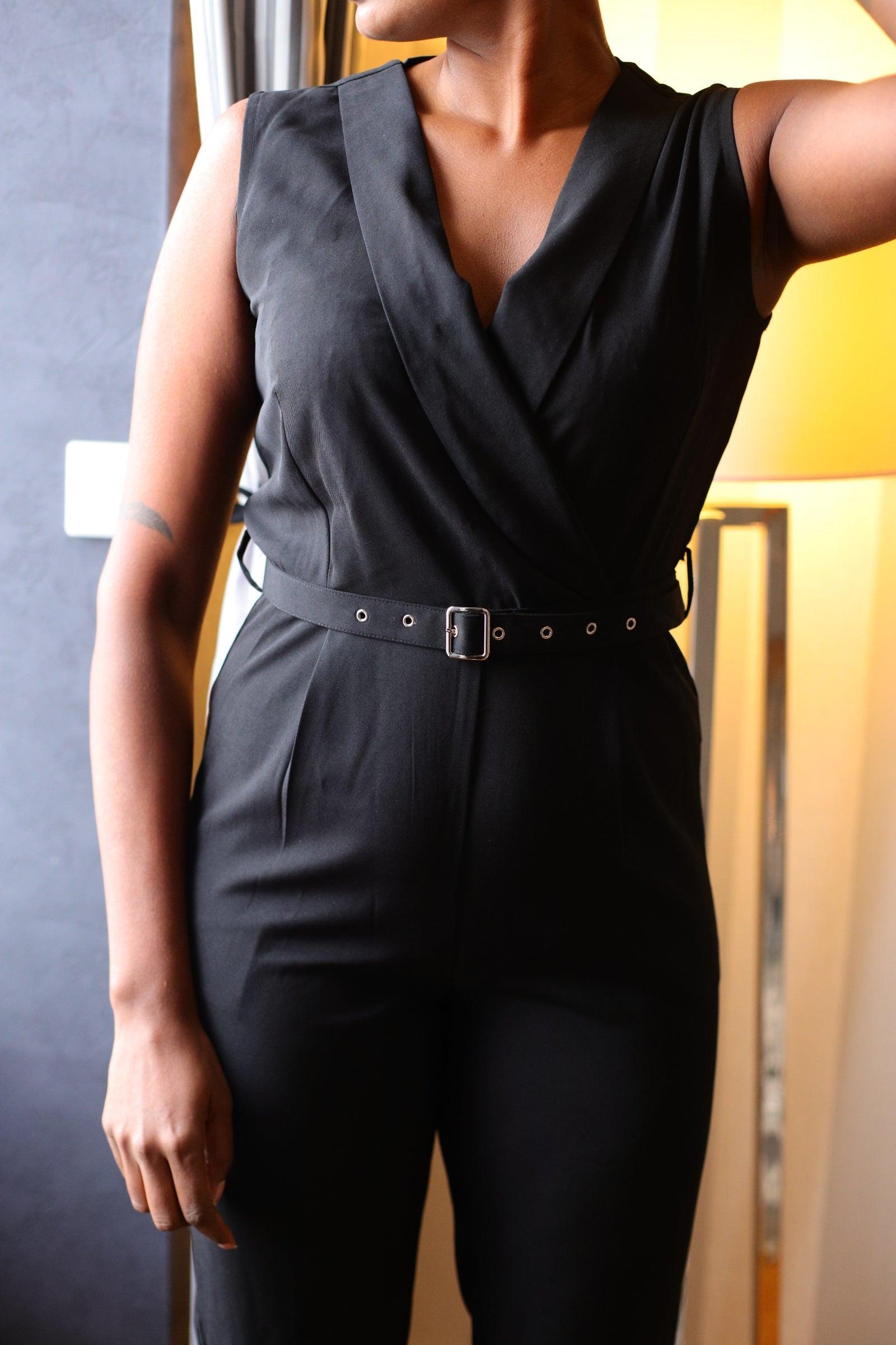 Combinaison Élégante avec Ceinture - beautifulshop