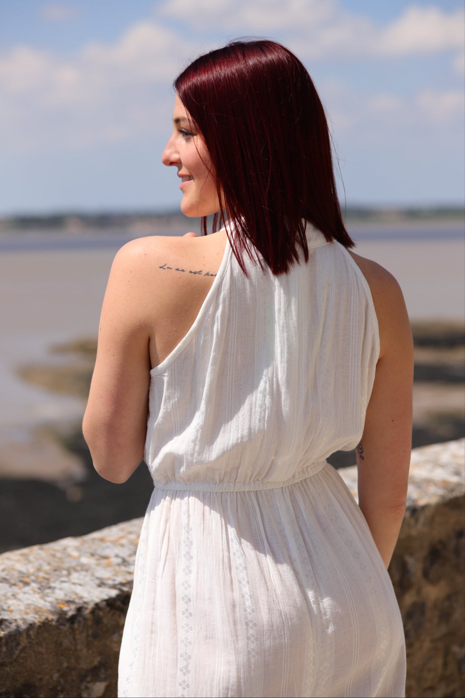 Combinaison Longue Blanche Brodée - beautifulshop