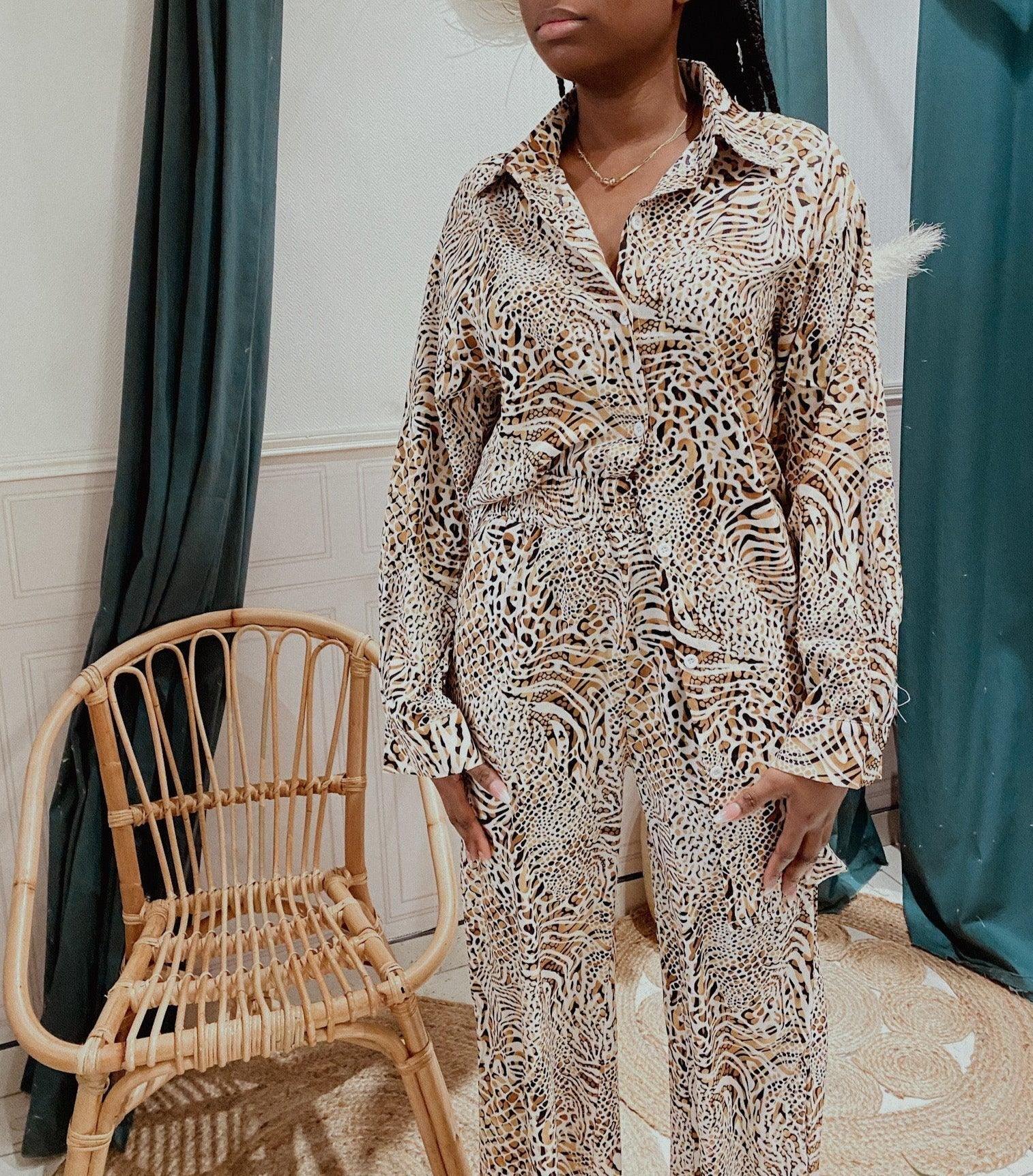 Ensemble pantalon et chemise fluide - beautifulshop